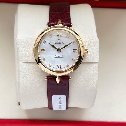 Omega De Ville 27.4mm Gold Mop Pearl Dial