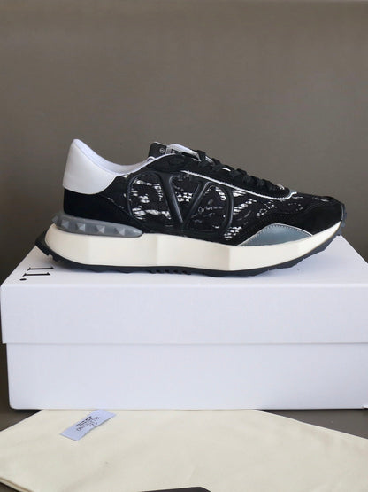 VT Lace Sneaker Black Suede Leather