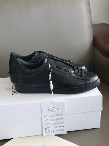 VT Open Sneaker Full Black Calfskin