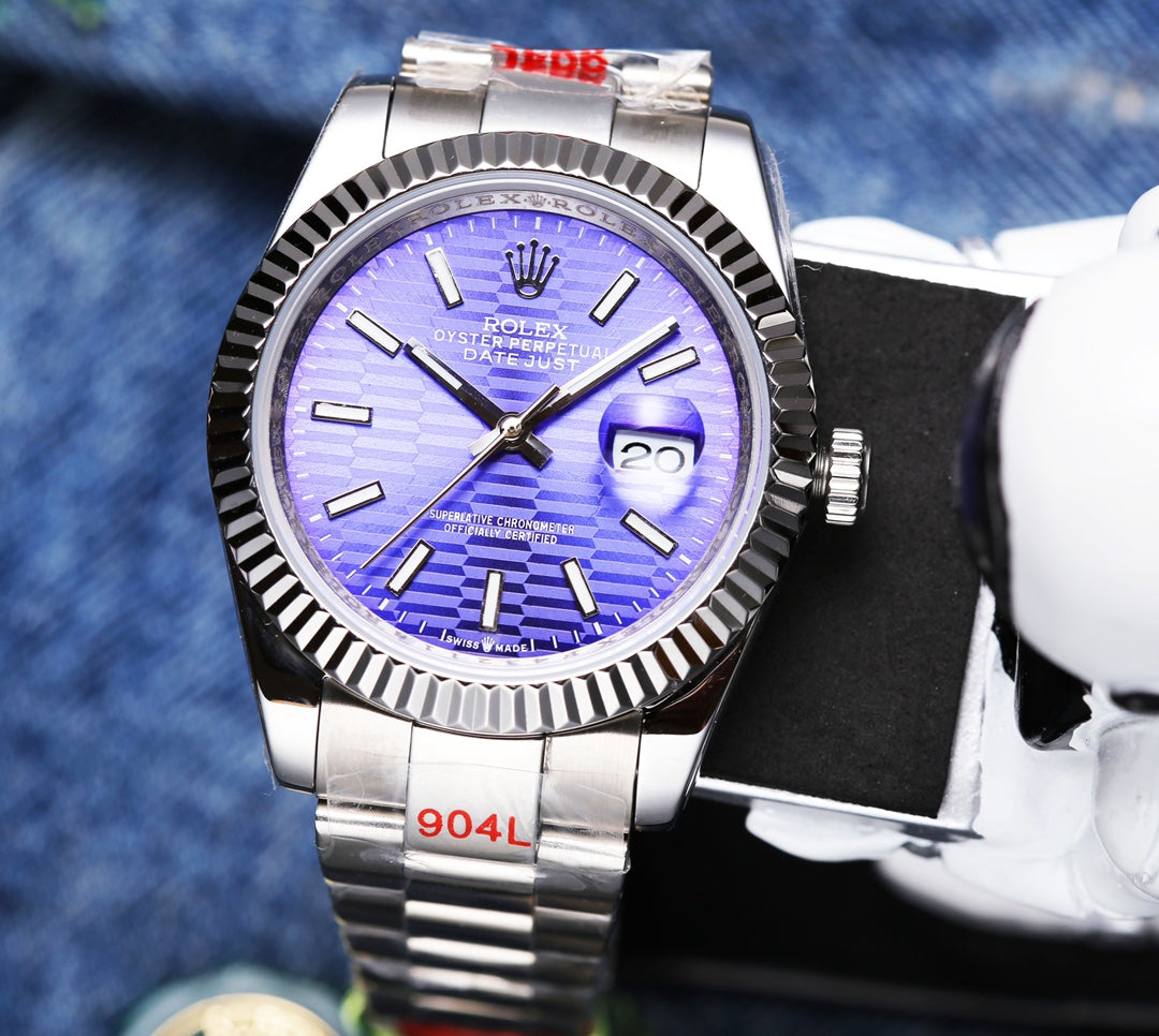 Rolex Datejust 41mm Silver Purple Dial