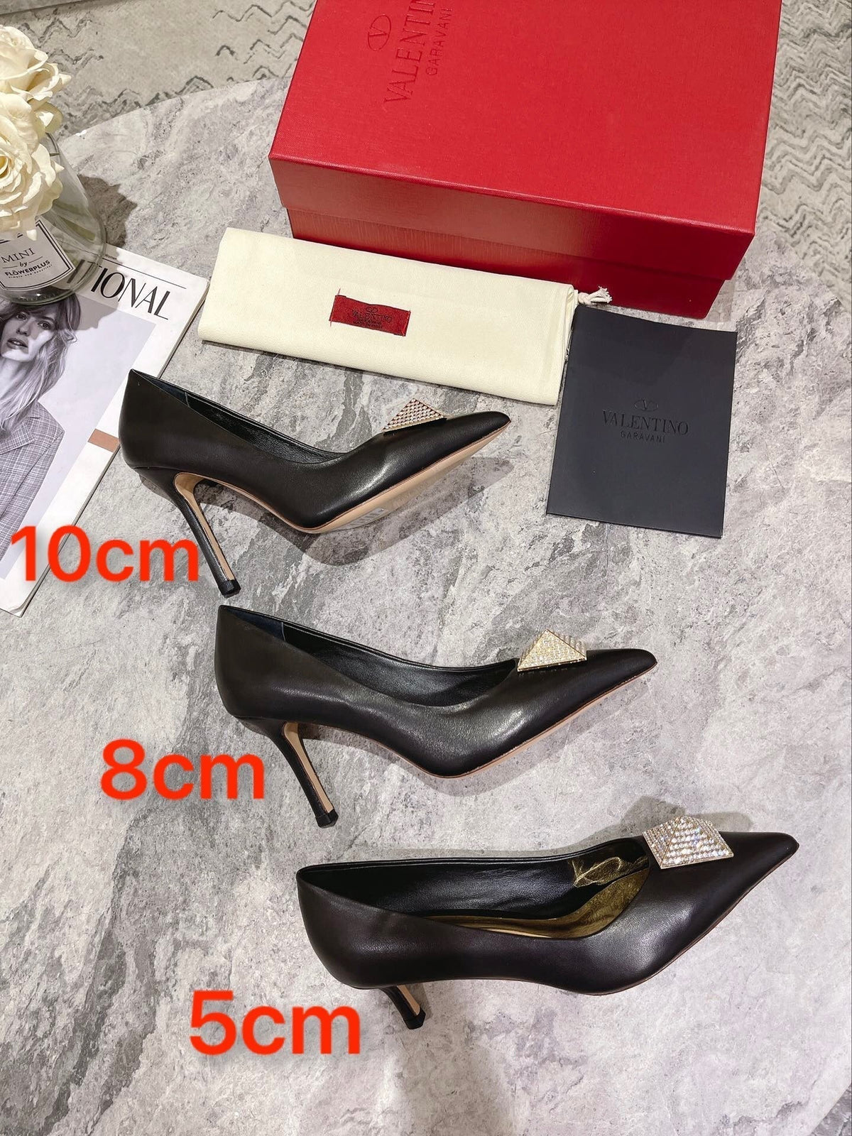 VT 25 Toe Pumps Diamond Black Sheepskin