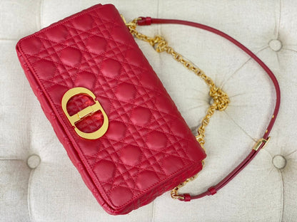 LARGE CARO BAG 28 RED CALFSKIN
