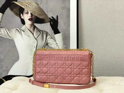 LARGE CARO BAG 28 ANTIQUE PINK CALFSKIN