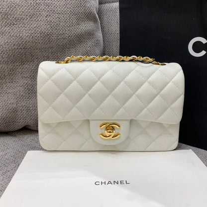 flap bag mini 20cm caviar gold hardware
