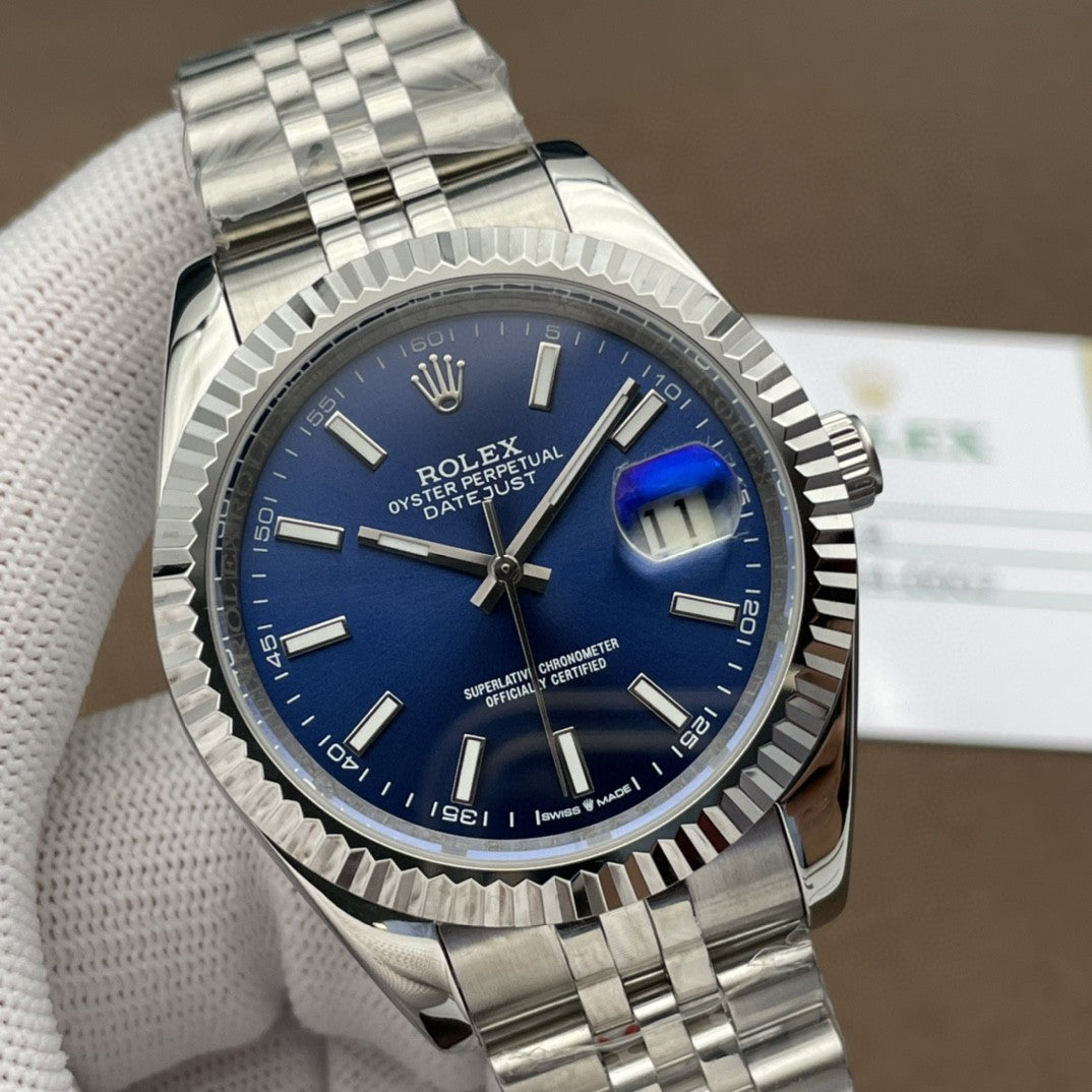 Rolex Datejust 41mm Silver Blue Dial