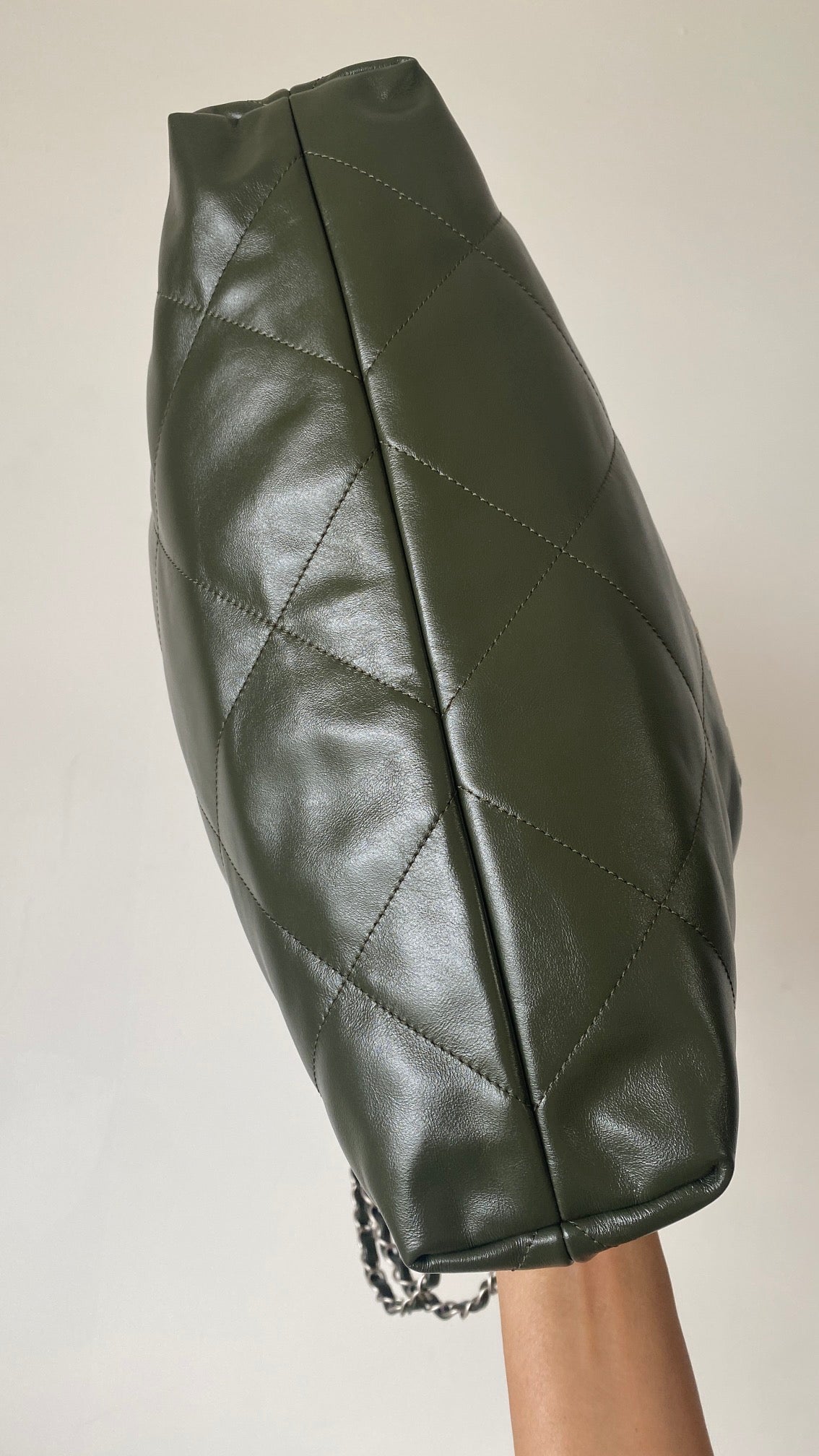 Chanel 25 Bag Dark Green Soft Calfskin