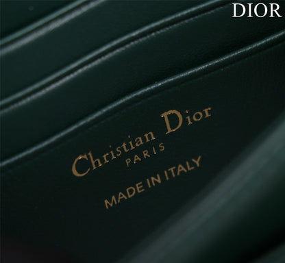 my cd mini 21 dark green patent calfskin