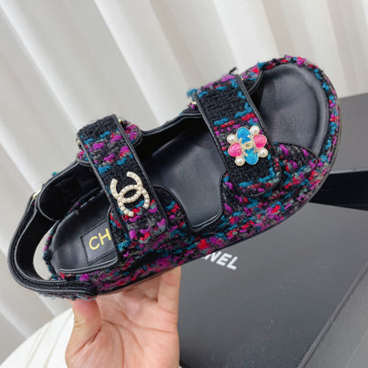 CC 26s Sandals In Multicolor Tweed