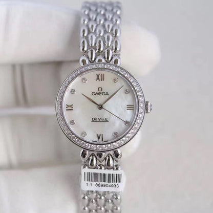 Omega De Ville 32.7mm Diamond Mop Pearl Dial