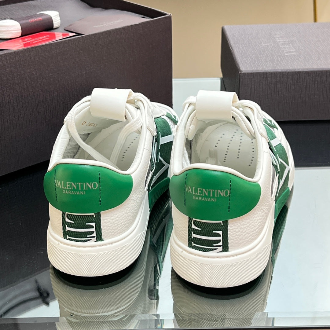 VT 2025 Sneakers White Green Mesh Calfskin Fabric 546972