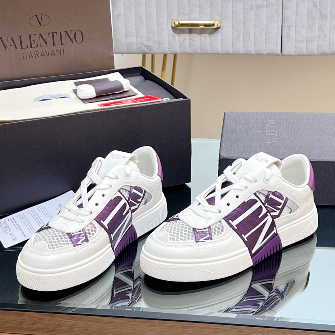 VT 2025 Sneakers White Purple Mesh Calfskin Fabric 546973