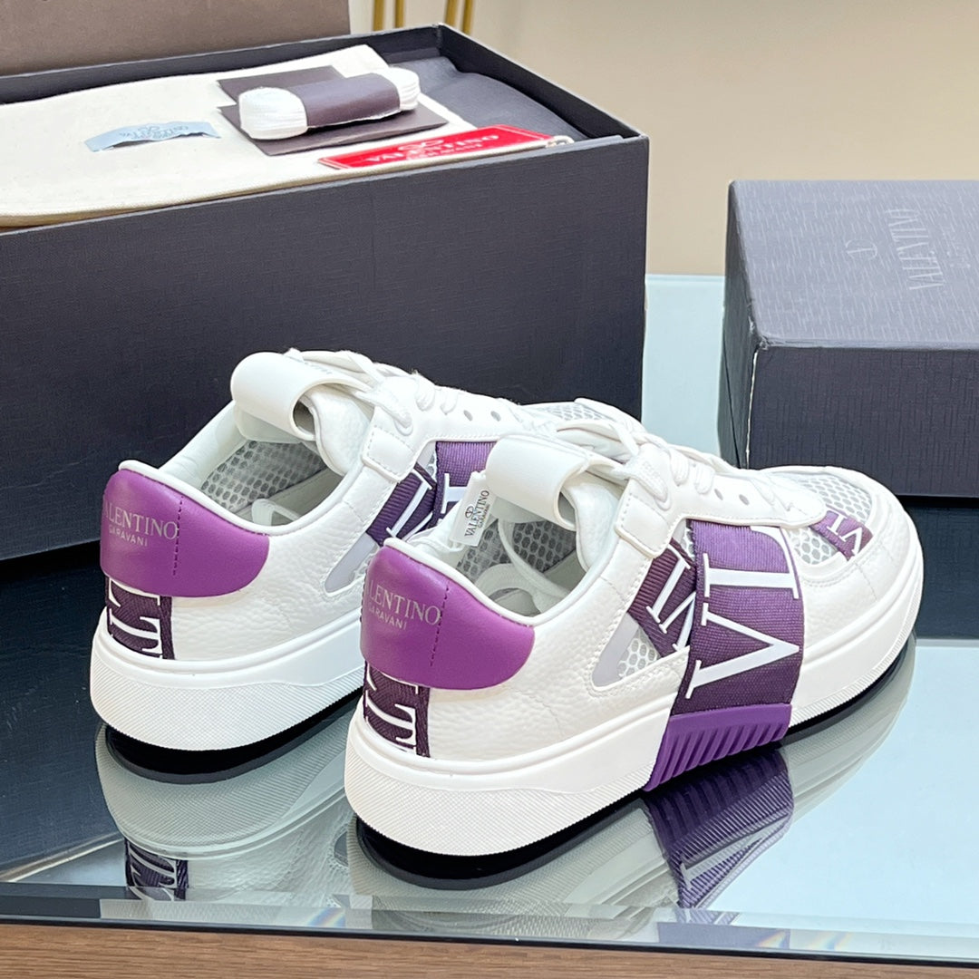 VT 2025 Sneakers White Purple Mesh Calfskin Fabric 546973