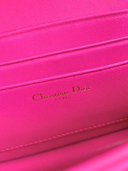 MICRO LADY 12 BAG IN HOT PINK LAMBSKIN