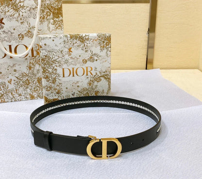 Dior 2026 Montaigne CD Belt 3.0cm Smooth Calfskin