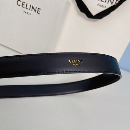Medium Spike Belt 25mm Black Calfskin Loop Silver Silver Finishing