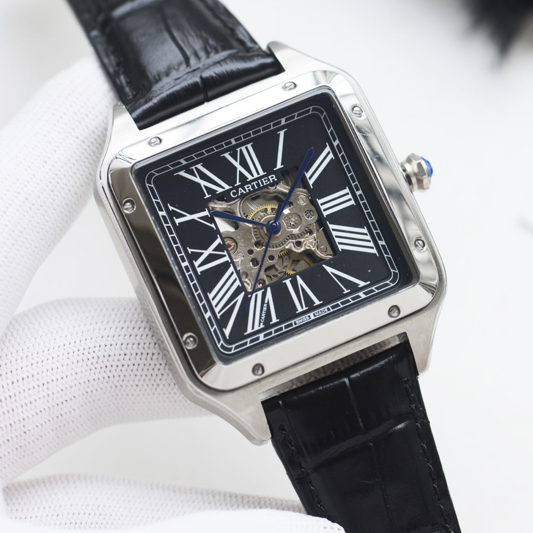 Cartier Santos 44mm Automatic Calfskin Strap