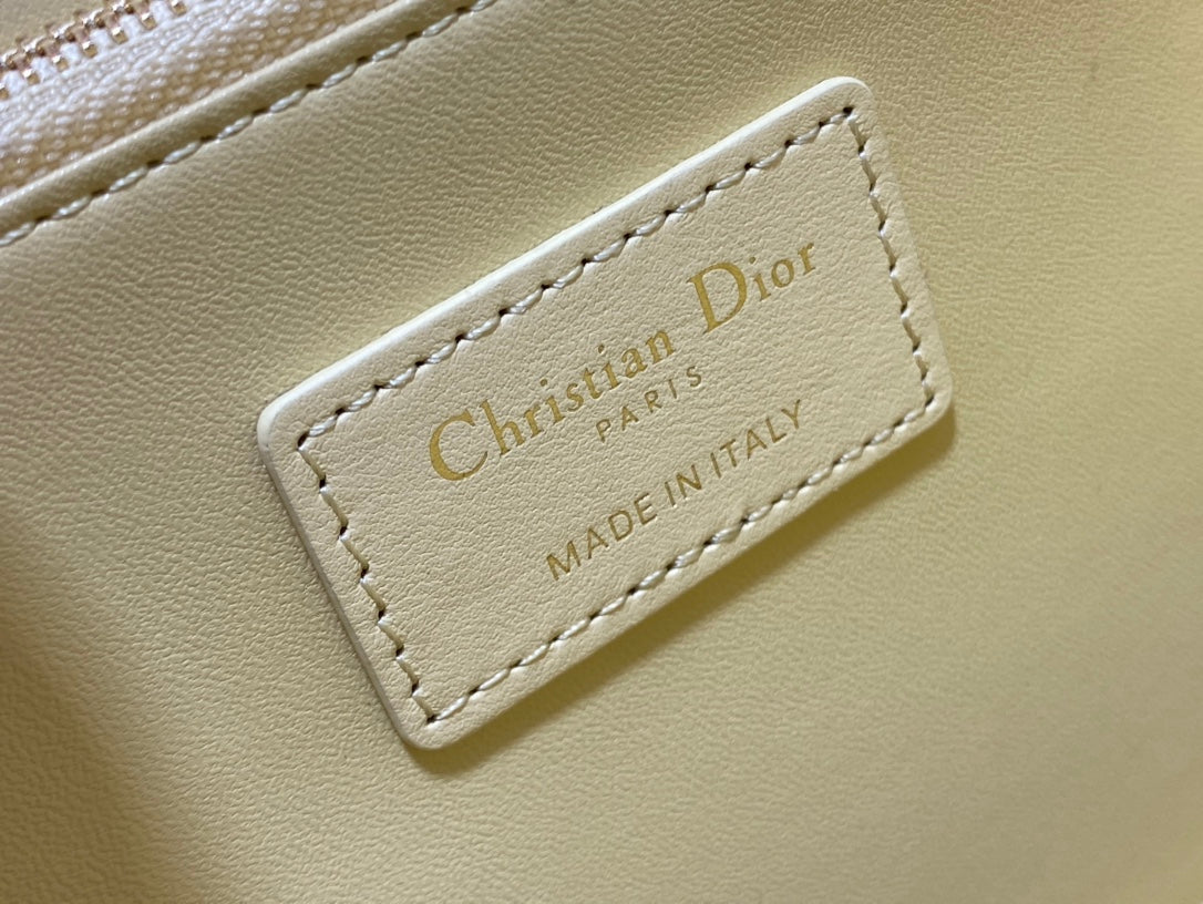 MY CD 24 TOP HANDLE BAG LIGHT YELLOW LAMBSKIN