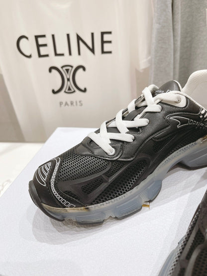 CD Vibe Sneaker Black Polyester Mesh Fabric And Lambskin