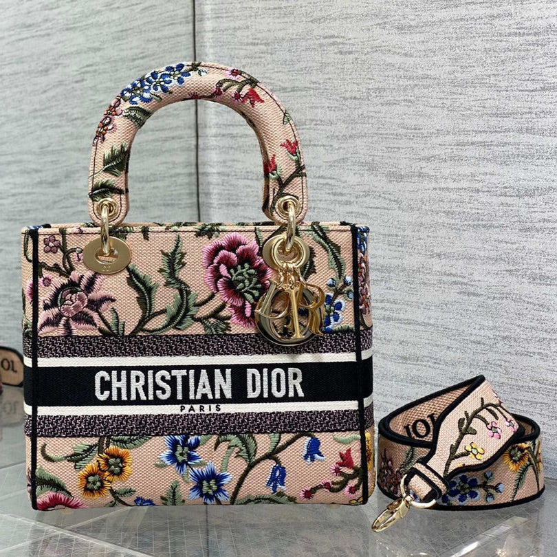 CD Floral Pollen 24 Lady Dior Bag Canvas 336648