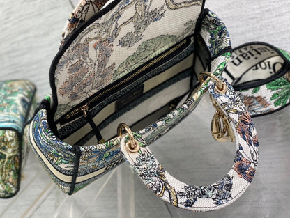 CD Travel Star Green 24 Lady Dior Bag Canvas 336666