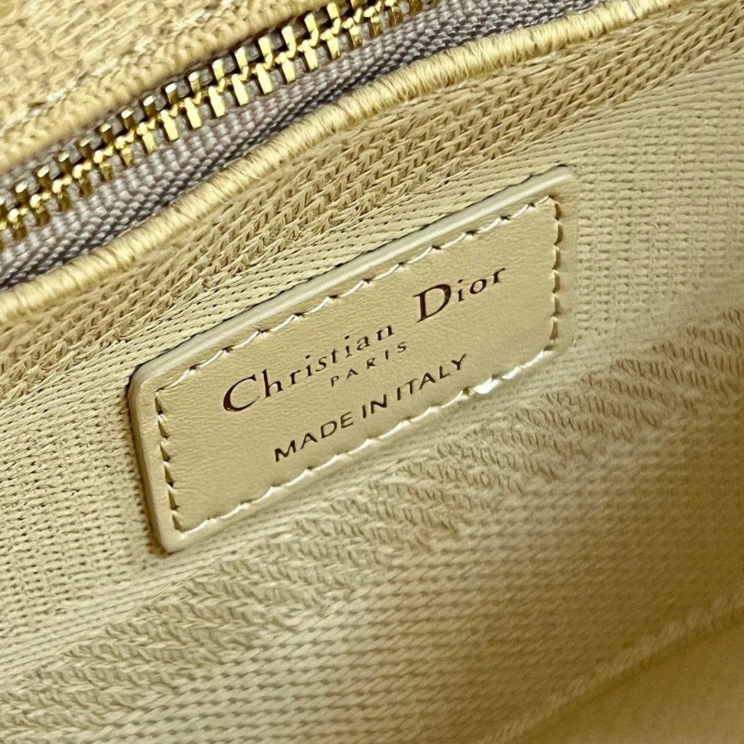 CD Mesh Apricot 24 Lady Dior Bag Canvas 336673