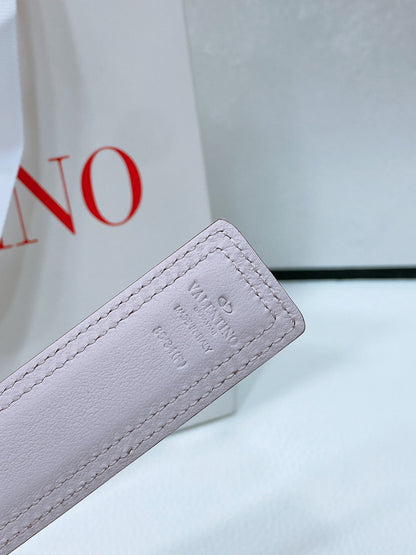 The Bold Edition Belt 30mm White Calfskin Silver Buckle