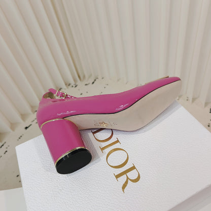 CD Miss Dior Pump 85mm In Deep Pink Cowhide 111337