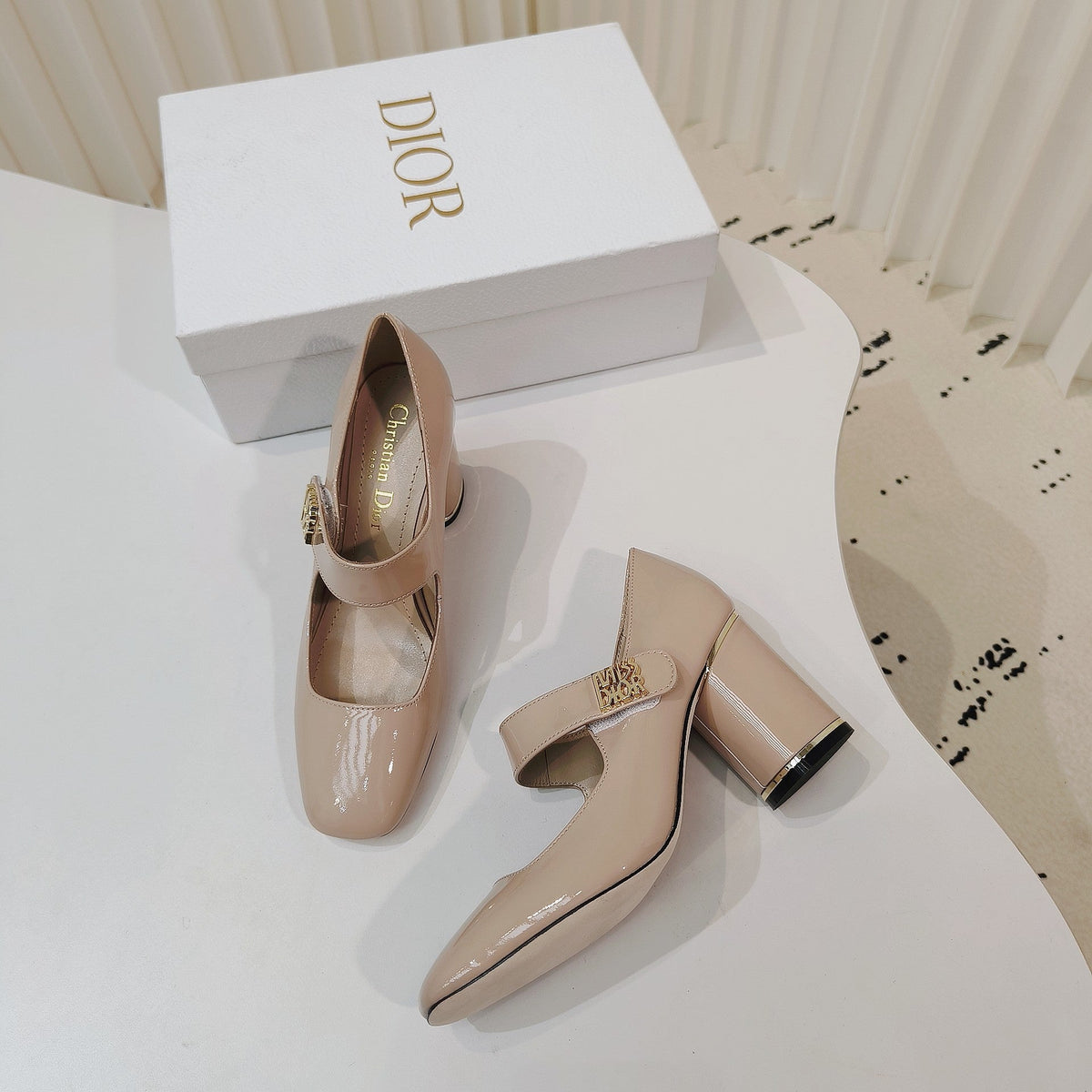 Miss Dior Pump 85mm In Beige Cowhide 111355