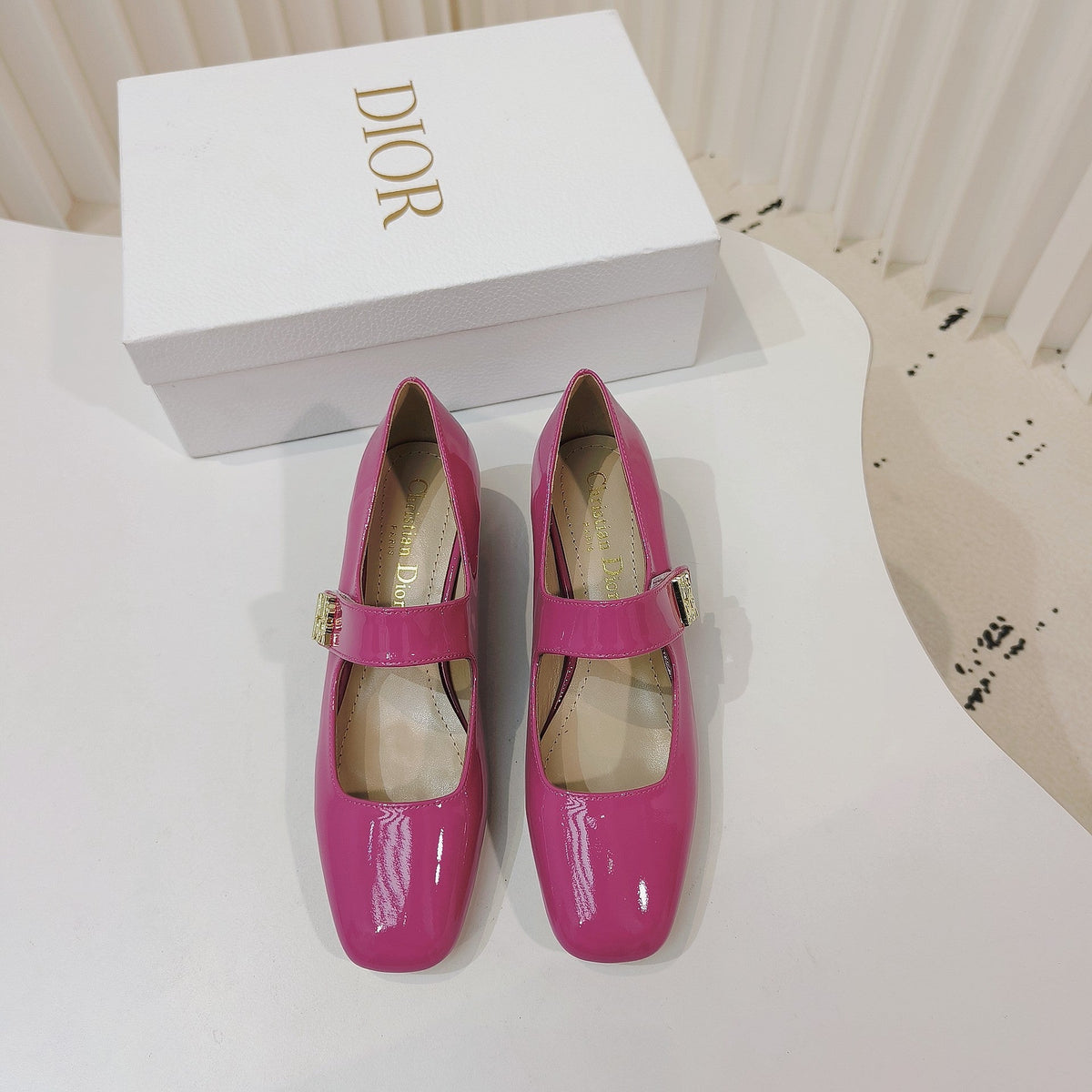 Miss Dior Pump 40mm In Deep Pink Cowhide 111346