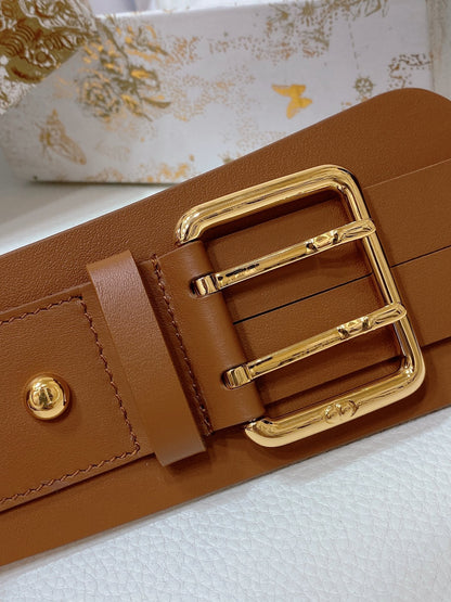 cd nolita belt brown lambskin gold buckle