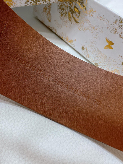 cd nolita belt brown lambskin gold buckle