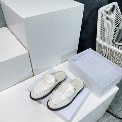 CD Boy Mule White Cowhide