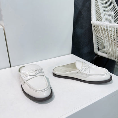 CD Boy Mule White Cowhide