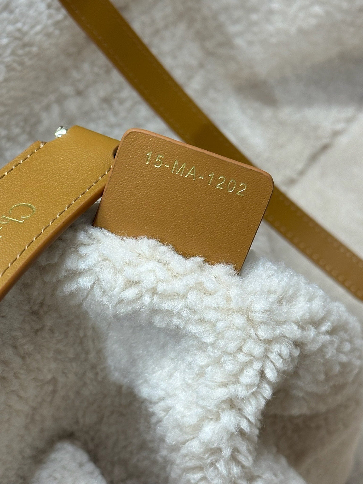 CD Toujours 37 Camel Brown Cowhide And Fur Gold Hardware