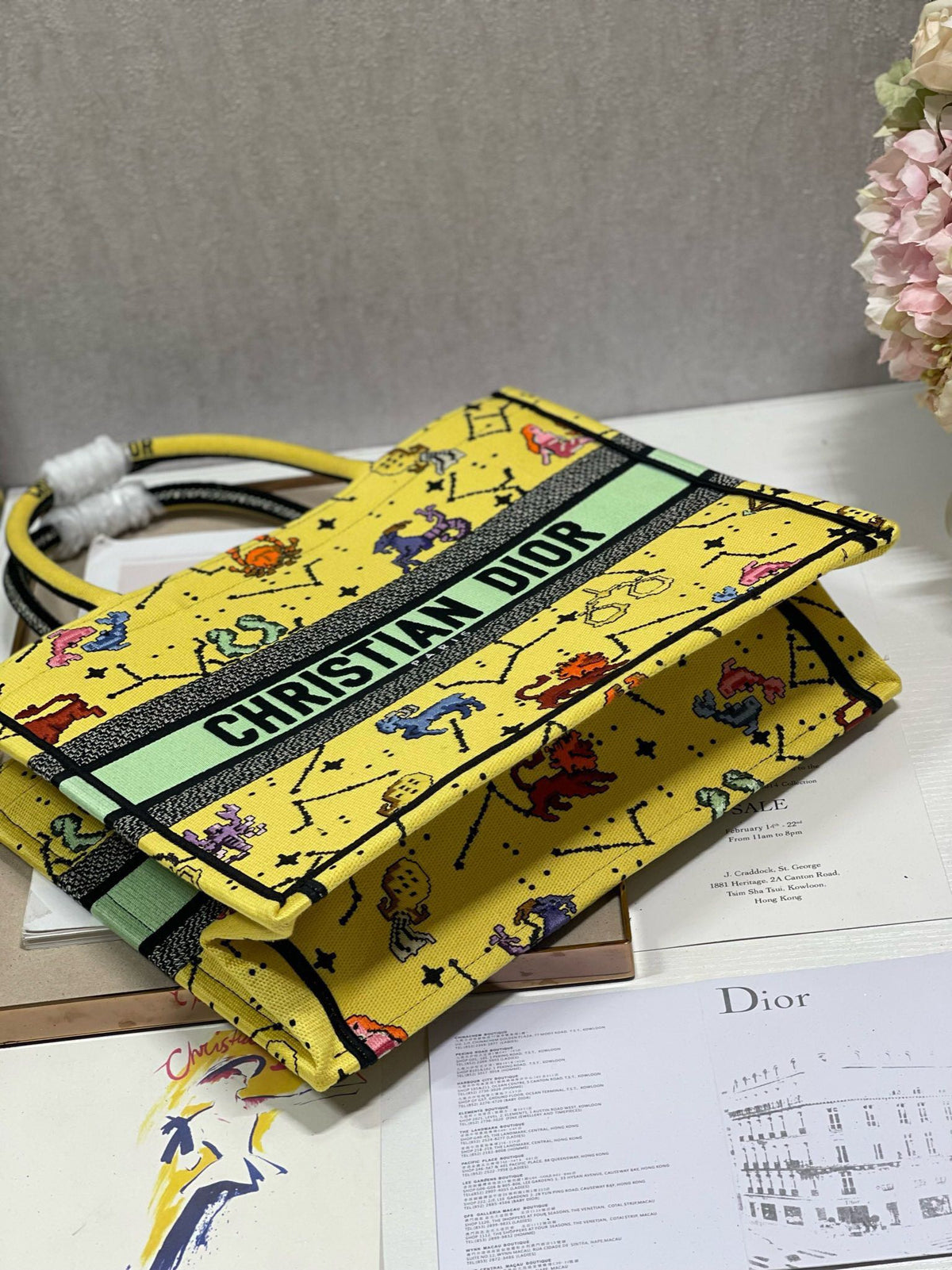 CD Tanabata Yellow Book Tote 36cm Bag Canvas 336543