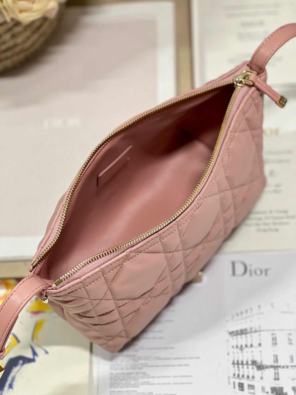 CD Medium Travel Nomad Clutch "Pink" Calfskin 336806