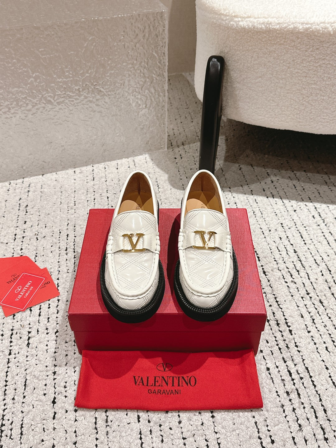 VT Vlogo Loafer White Patent Leather