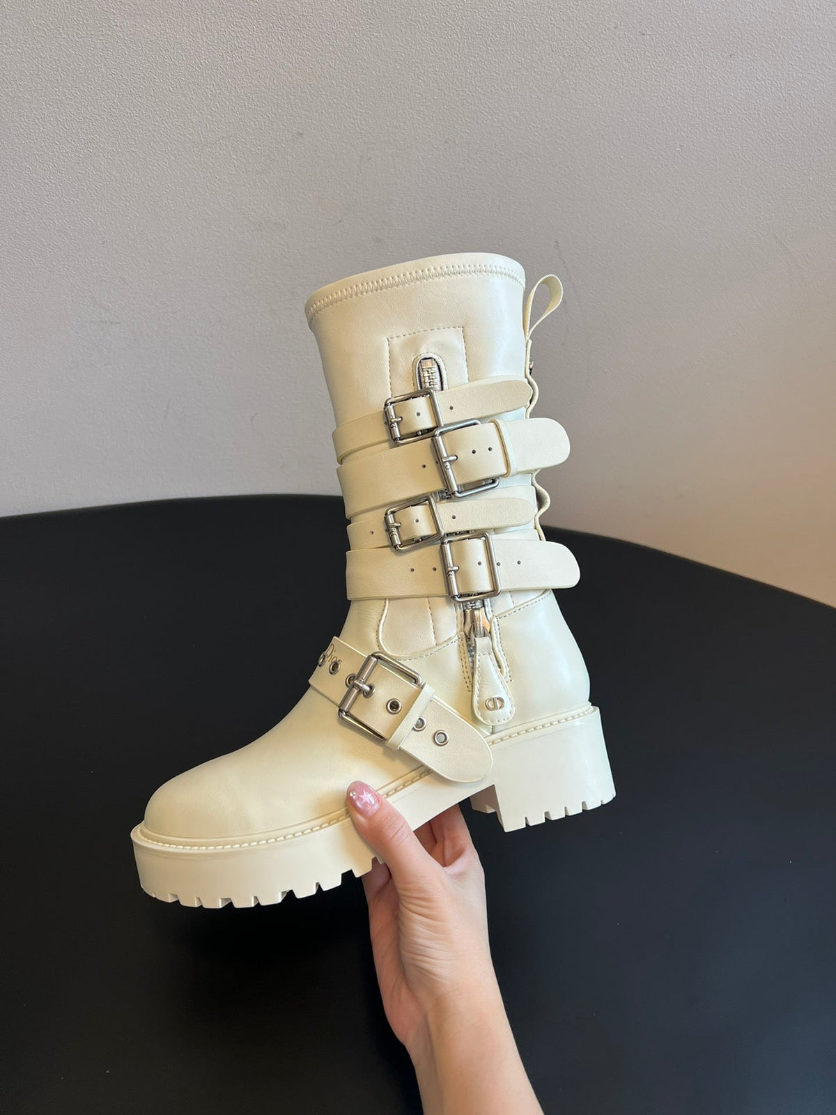 Dior 2025 Short Boot White Cowhide 501246