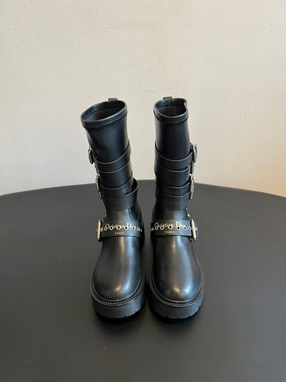 Dior 2025 Short Boot Black Cowhide 501247