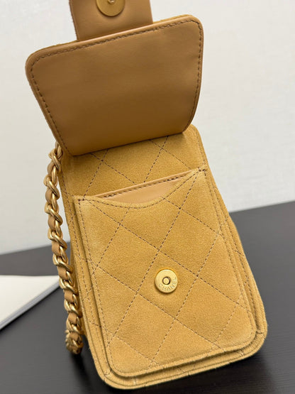 Chanel 2026 Hobo Bag Tan Suede
