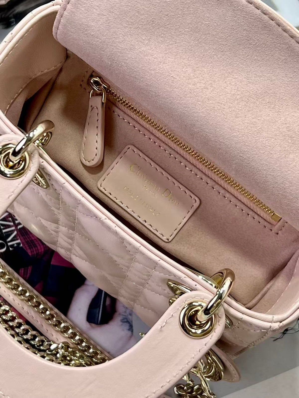 CD Sac Lady Dior Power Pink Lamskin