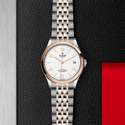 1926 Rose Gold Two-Tone 36mm - White on Bracelet