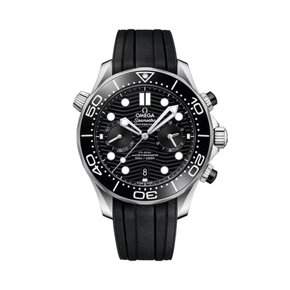 Seamaster Diver 300M Chronograph 44mm - Black on Rubber Strap