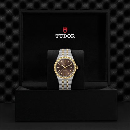 TUDOR Royal Yellow Gold Two-Tone 36mm - Brown on Bracelet