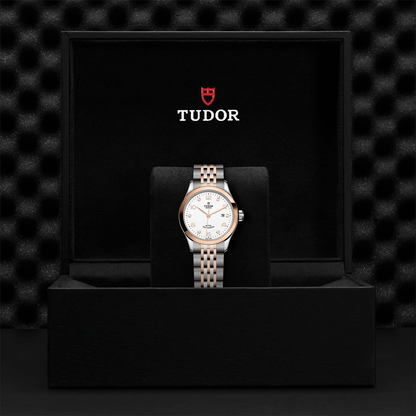 1926 Rose Gold Two-Tone 28mm - White, Diamond-Set on Bracelet
