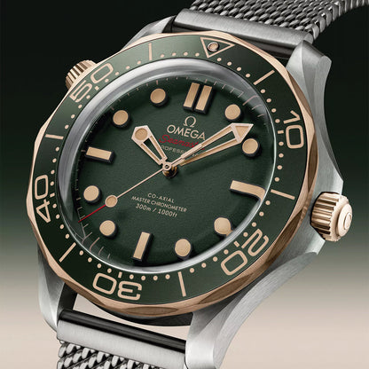 Seamaster Diver 300M Titanium and Bronze Gold 42mm - Green on Bracelet