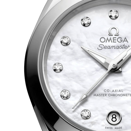 Seamaster Aqua Terra 150M 30mm - White Mother-of-Pearl w/ Diamonds on Bracelet