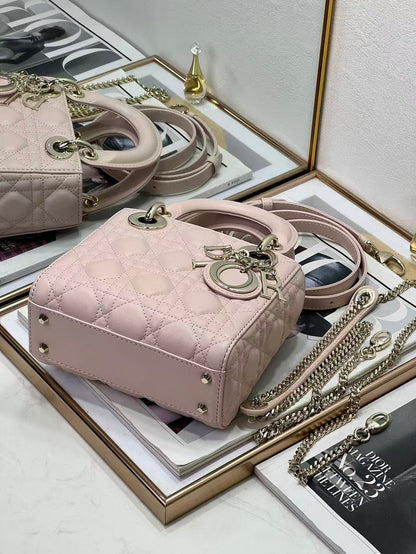 CD Sac Lady Dior Power Pink Lamskin