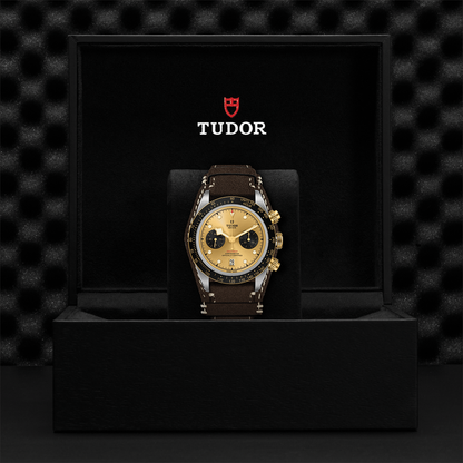 Black Bay Chrono S&G 41mm - Champagne on Brown Leather Strap