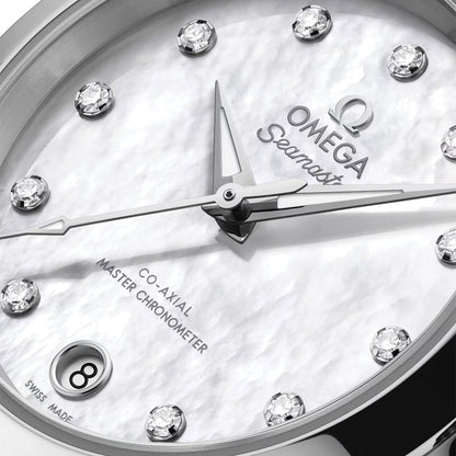 Seamaster Aqua Terra 150M 30mm - White Mother-of-Pearl w/ Diamonds on Bracelet